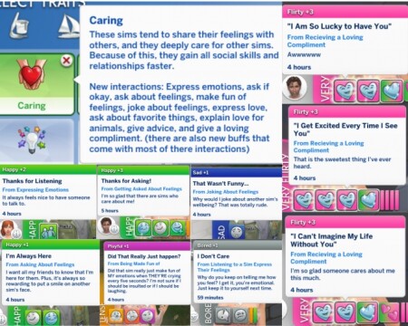 Argumentative and Caring Traits by mariab2 at Mod The Sims
