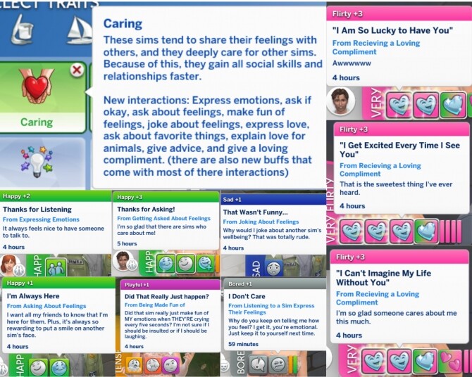 Sims 4 Argumentative and Caring Traits by mariab2 at Mod The Sims