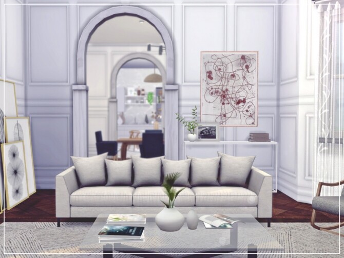 Sims 4 Parisien living room by Summerr Plays at TSR