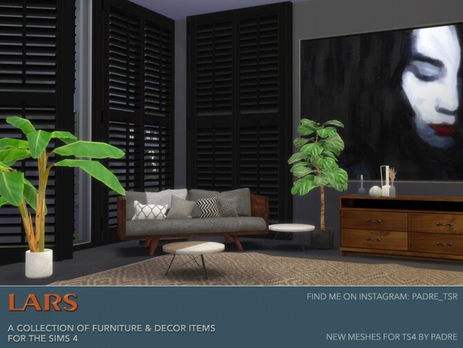 Sims 4 Lars Modern Living Room by padre at TSR