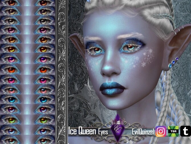 Sims 4 Ice Queen Eyes by EvilQuinzel at TSR