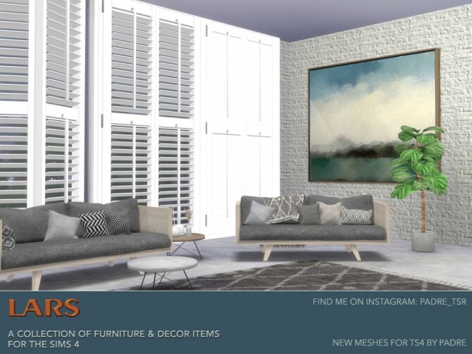 Sims 4 Lars Modern Living Room by padre at TSR