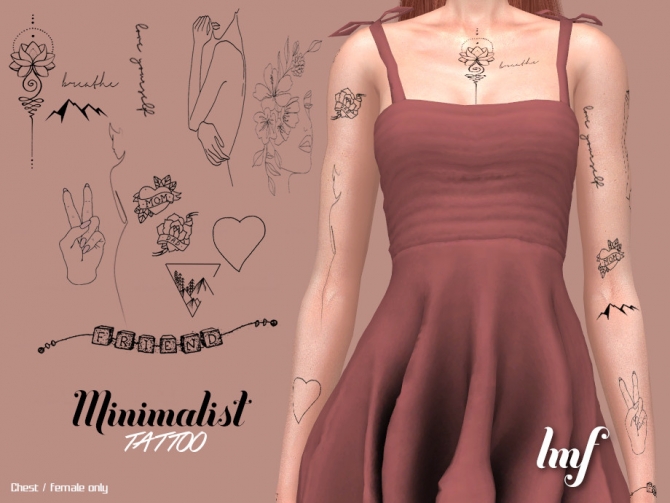 IMF Tattoo Minimalist By IzzieMcFire At TSR Sims 4 Updates   9912 