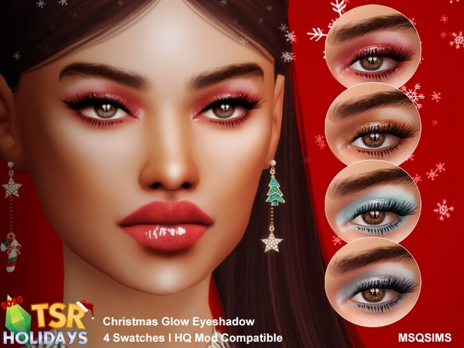 Sims 4 Holiday Wonderland Christmas Glow Eyeshadow at MSQ Sims