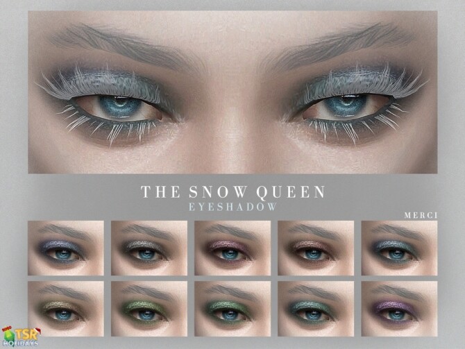 Sims 4 Snow Queen Eyeshadow Holiday Wonderland by Merci at TSR