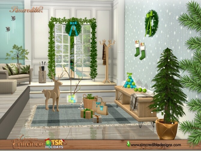 Sims 4 Christmas Entrance Holiday Wonderland by SIMcredible at TSR