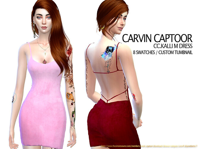 Sims 4 Kalli M Dress by carvin captoor at TSR