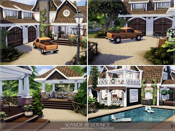 Sims 4 Seaside Residence by MychQQQ at TSR