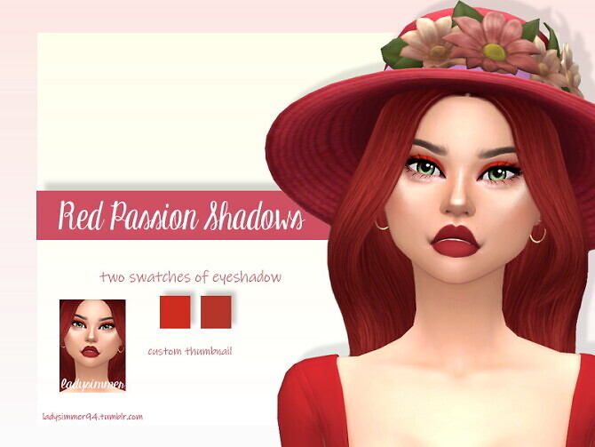 Sims 4 Red Passion Shadows by LadySimmer94 at TSR