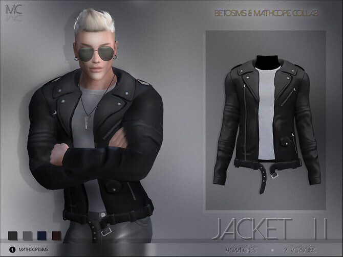 Biker Jacket II by Mathcope at TSR » Sims 4 Updates