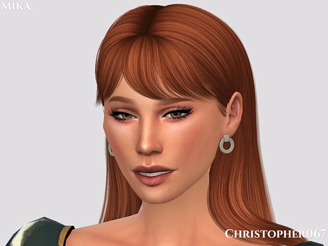 Sims 4 Mika Earrings by Christopher067 at TSR