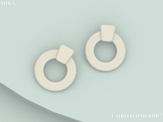 Sims 4 Mika Earrings by Christopher067 at TSR