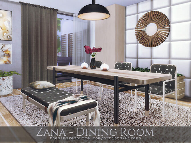 Sims 4 Zana Dining Room by Rirann at TSR