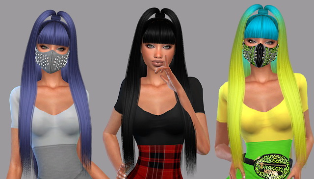 Sims 4 Alexo Kandy Hair Recolor & Queeny Overall at Teenageeaglerunner