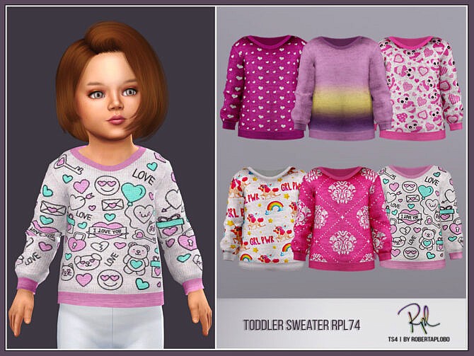 Sims 4 Toddler Sweater RPL74 by RobertaPLobo at TSR