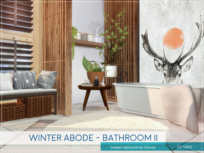 Sims 4 Winter Abode Bathroom II by Lhonna at TSR