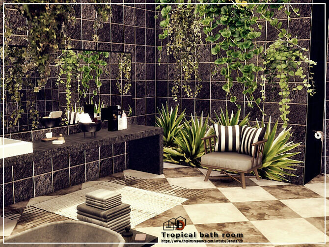 Sims 4 Tropical bath room by Danuta720 at TSR