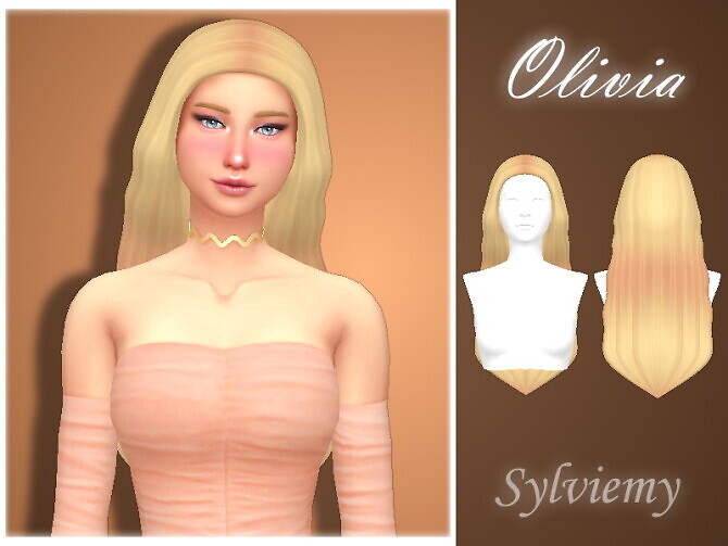 Sims 4 Olivia Hair by Sylviemy at TSR