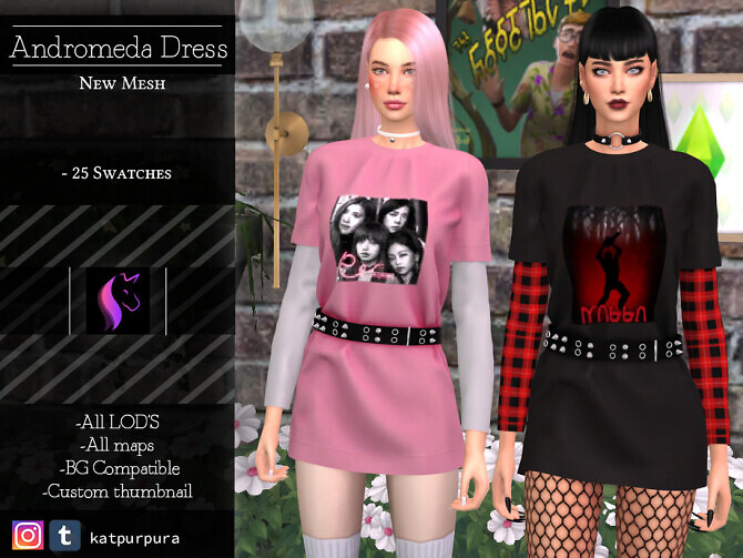 Sims 4 Andromeda Dress by KaTPurpura at TSR