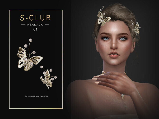 Sims 4 Butterfly pearl head acc 202101 by S Club WM at TSR