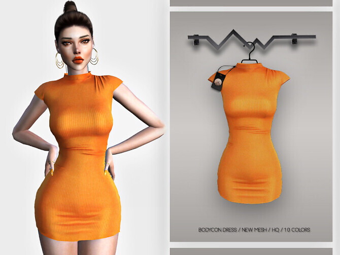 Sims 4 Bodycon Dress BD406 by busra tr at TSR