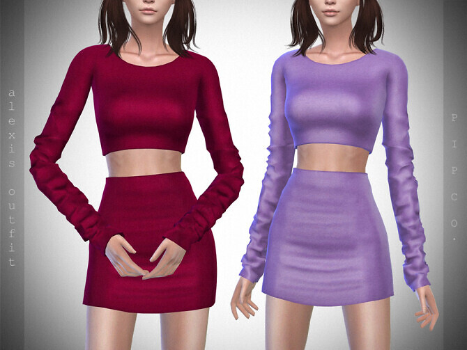 Sims 4 Alexis Outfit by Pipco at TSR