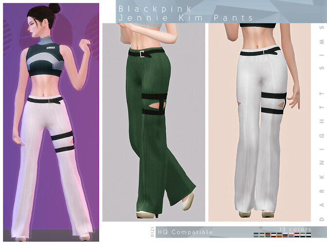 Sims 4 Blackpink Jennie Kim Pants (Kill This Love) by DarkNighTt at TSR