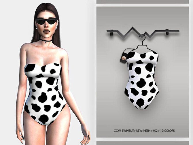 Sims 4 Cow Swimsuit BD402 by busra tr at TSR