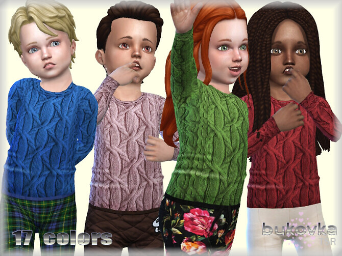 Sims 4 Textured Sweater by bukovka at TSR