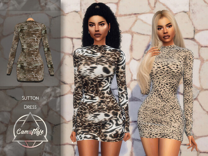 Sims 4 Sutton Dress by Camuflaje at TSR