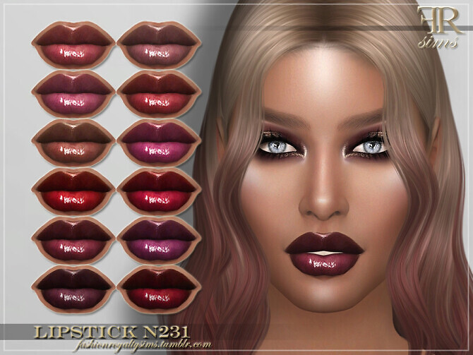 Sims 4 FRS Lipstick N231 by FashionRoyaltySims at TSR