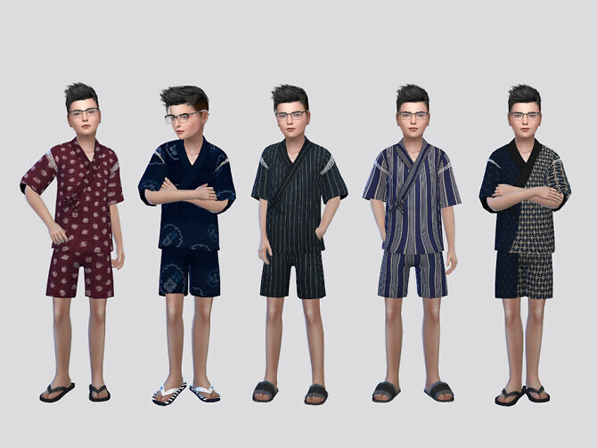 Sims 4 Jinbei Festival Outfit Boys by McLayneSims at TSR