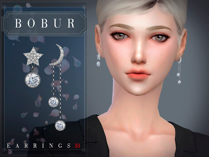 Sims 4 Earrings 33 by Bobur3 at TSR