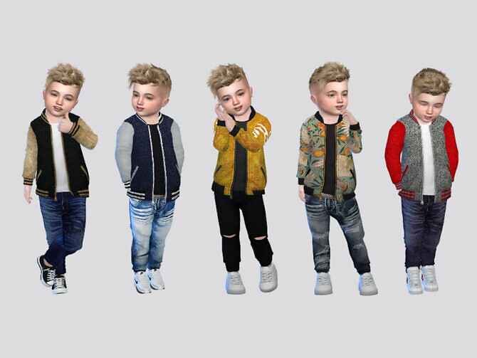 Sims 4 Neil Letterman Jacket Toddler by McLayneSims at TSR