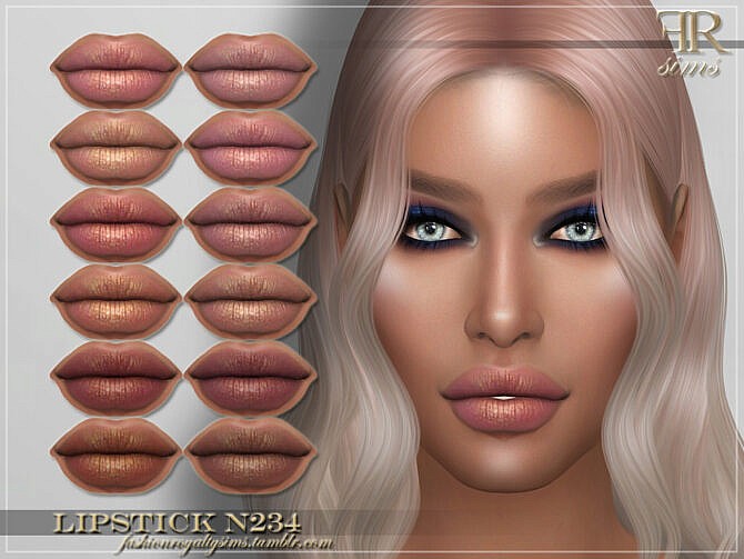 Sims 4 FRS Lipstick N234 by FashionRoyaltySims at TSR