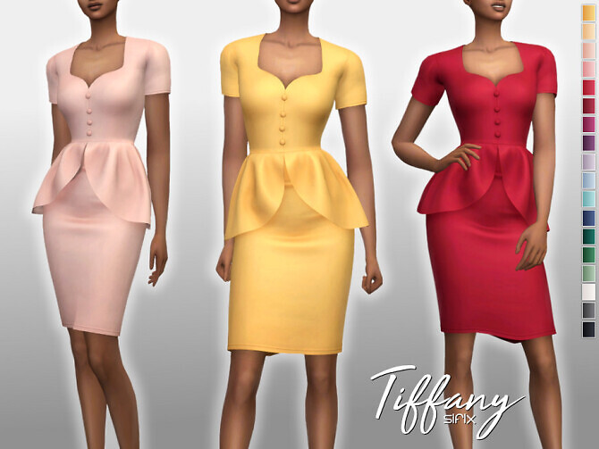 Sims 4 Tiffany Dress by Sifix at TSR
