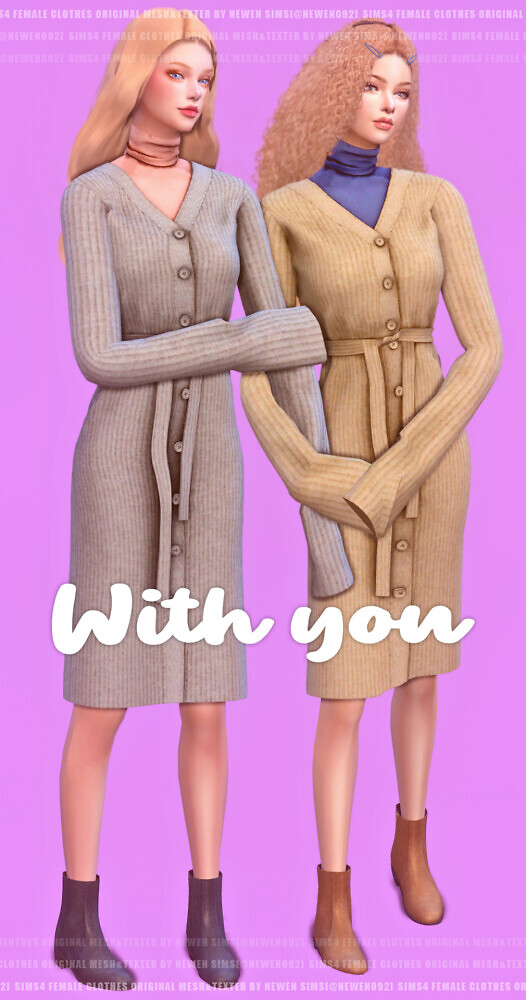 Sims 4 With you clothes set at NEWEN