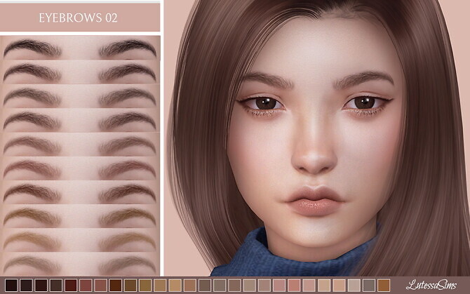 Sims 4 Eyebrows 02 at Lutessa