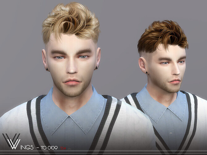 Sims 4 WINGS TO0109 hair by wingssims at TSR