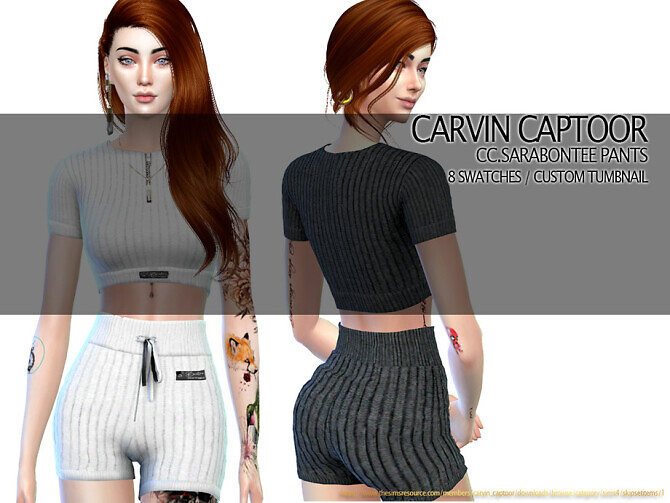 Sims 4 Sara Bontee Pants by carvin captoor at TSR