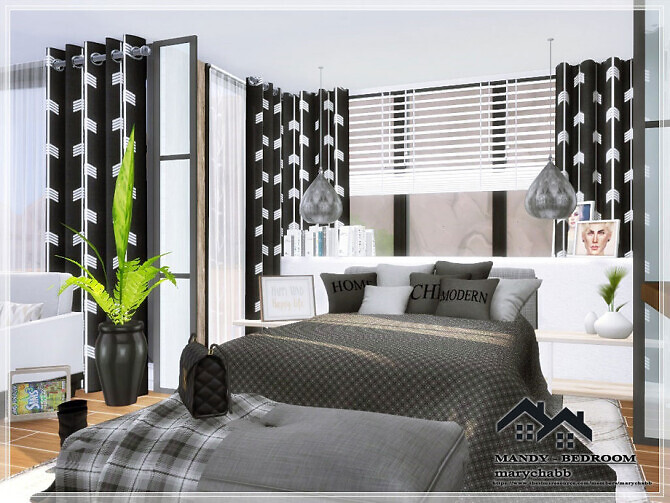 Sims 4 MANDY Bedroom by marychabb at TSR