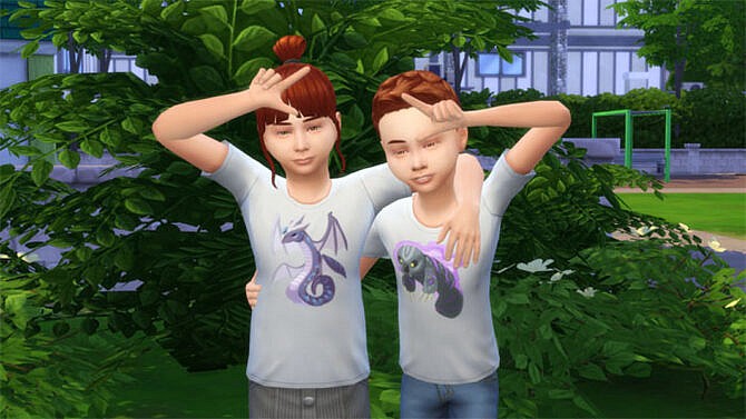 Sims 4 White children Voidcritters T shirts by Cherrysama at Mod The Sims