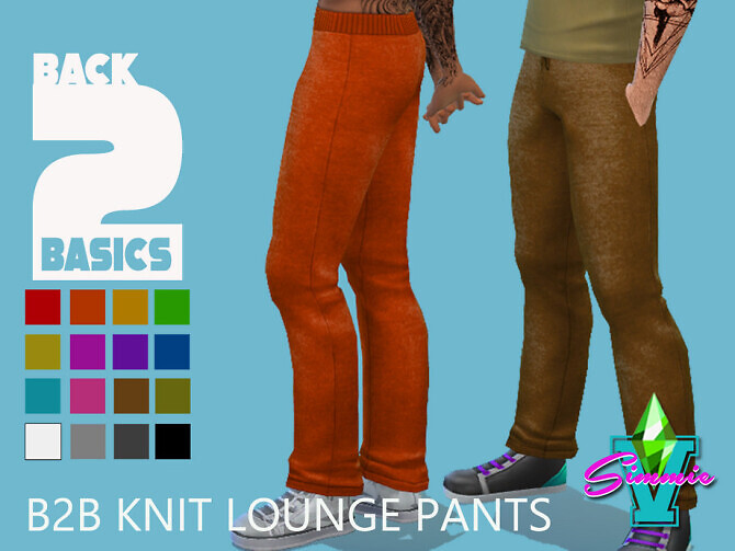Sims 4 B2B Knit Lounge Pants by SimmieV at TSR