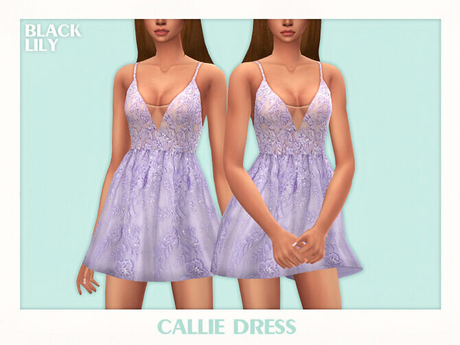 Sims 4 Callie Dress by Black Lily at TSR