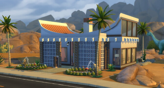 Sims 4 The San Fernando Mid Century Modern Home by DominoPunkyHeart at Mod The Sims