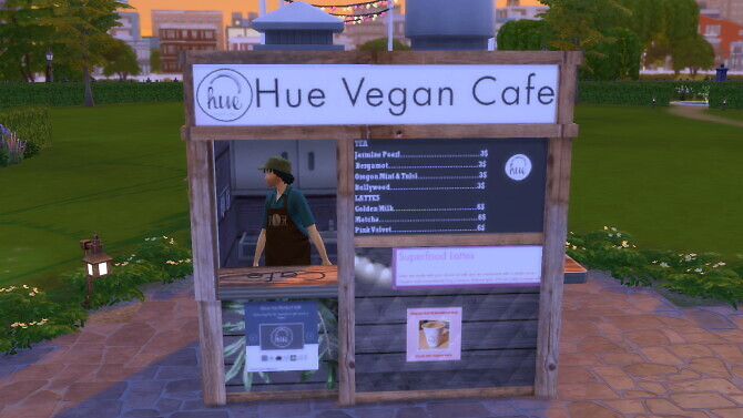 Sims 4 Hue Vegan Cafe Stand by ArLi1211 at Mod The Sims