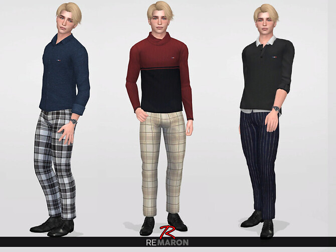 Sims 4 Formal Pants for Men 01 by remaron at TSR