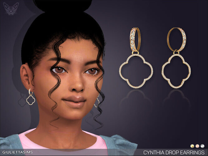 Cynthia Drop Earrings For Kids By Feyona