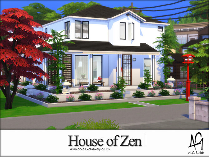 Sims 4 House of Zen by ALGbuilds at TSR