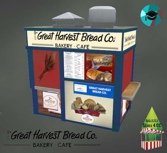 Sims 4 Great Harvest Bread Co Stand by ArLi1211 at Mod The Sims